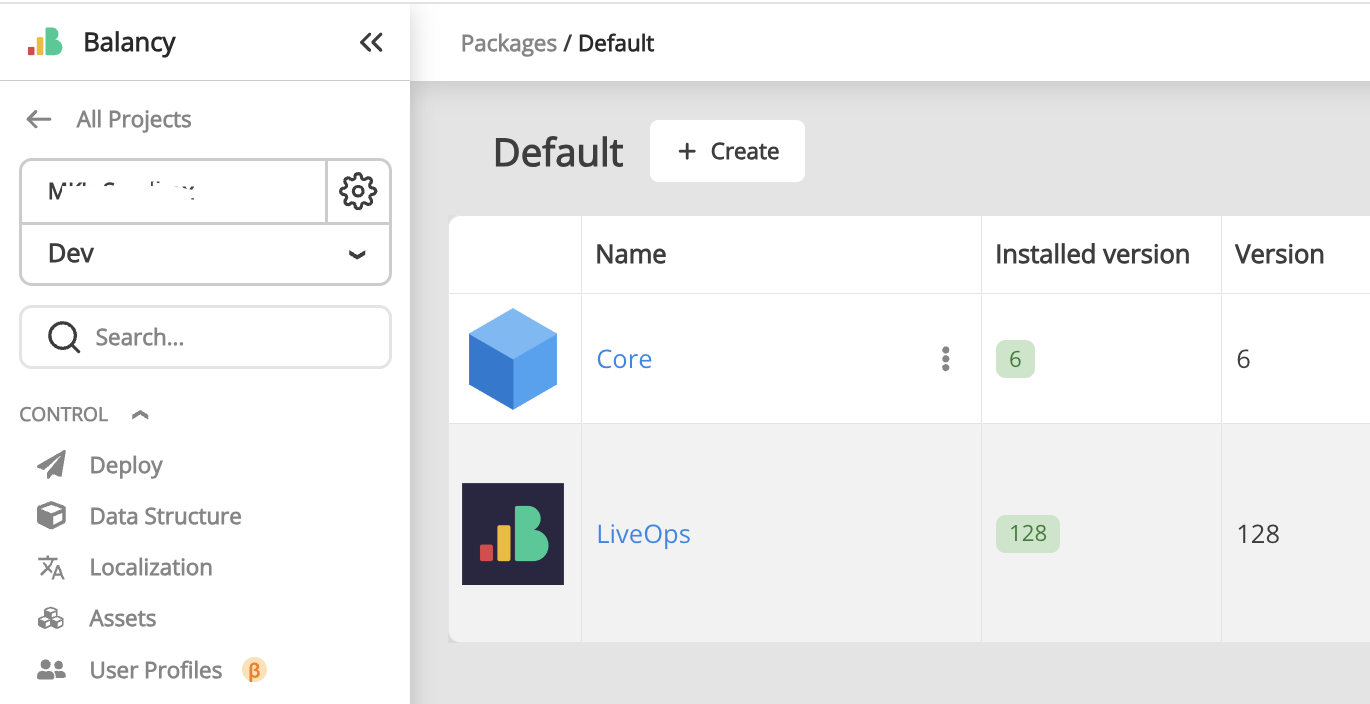 Package config