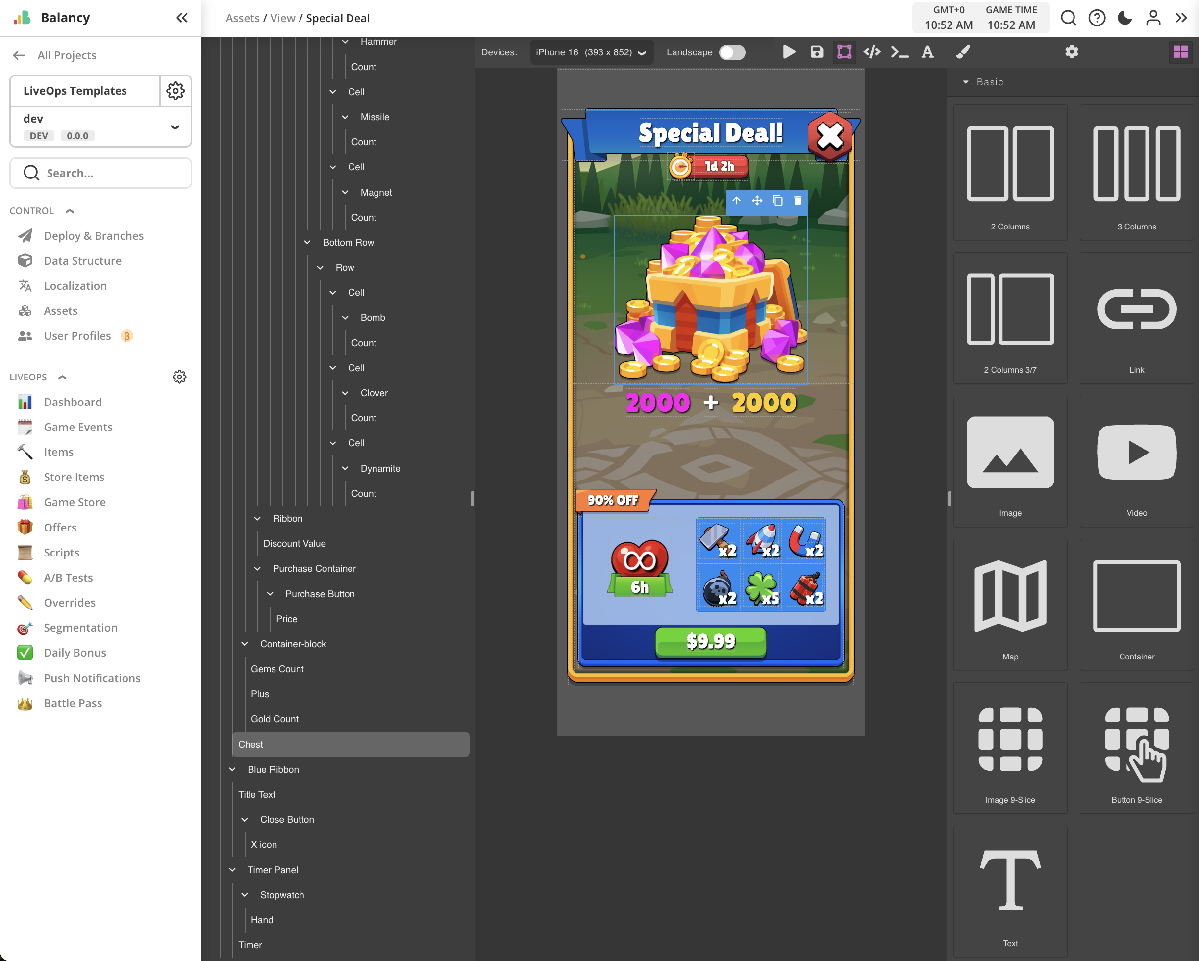 UI Builder main layout